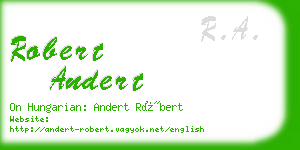 robert andert business card